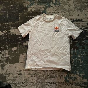 Adidas White T-Shirt with Orange Graphic
